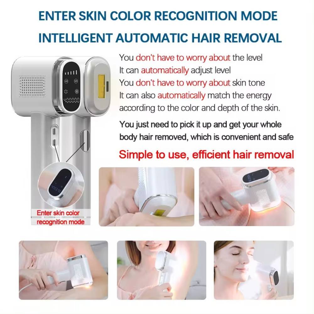 Hair Removal, Freezing Point Hair Removal Device, Painless IPL Intense Pulse Hair Removal Device, Laser Hair Removal Machine, Light Hair Removal, for Mother's Day Women Men Festivals Gift